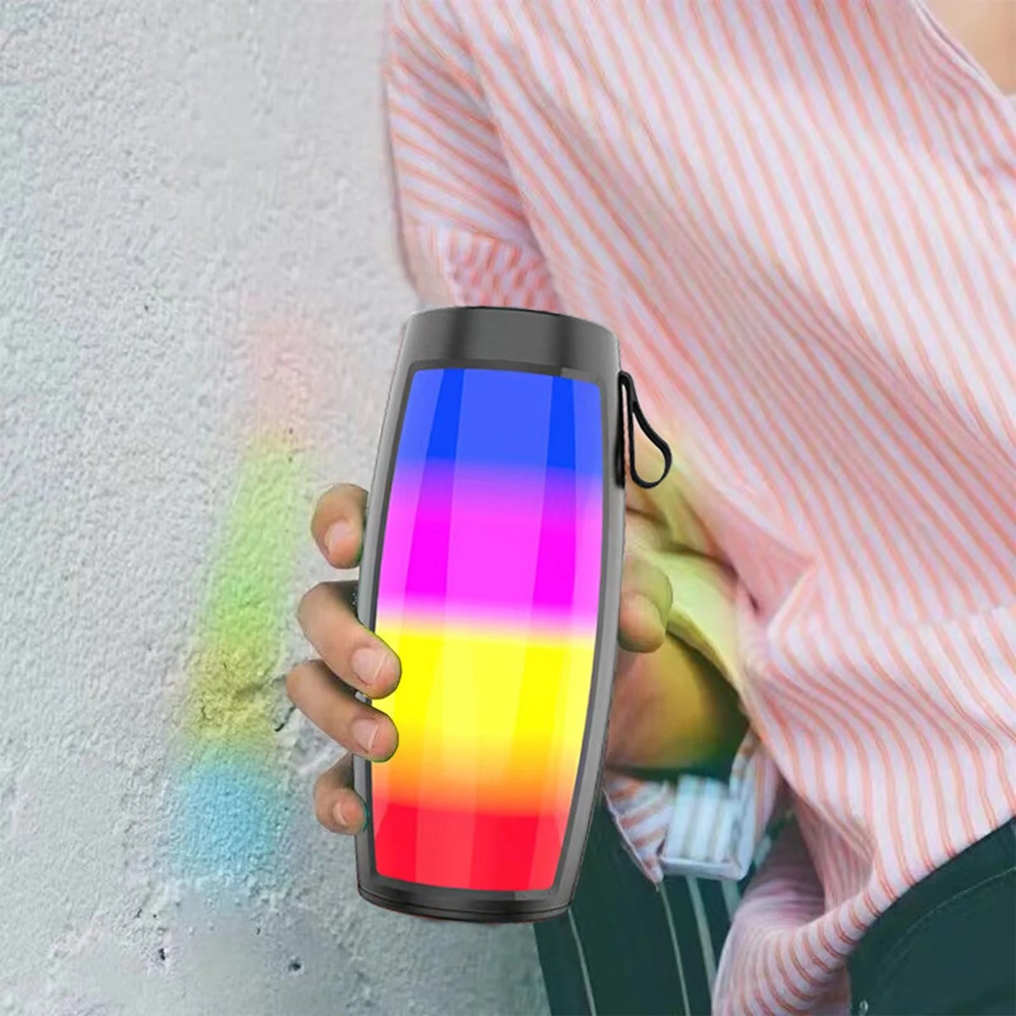 Up to 65% Off! Bluetooth 5.0 Colorful Streamer Audio Outdoor Portable Bluetooth Audio Subwoofer Surround Sound Hifi Speaker