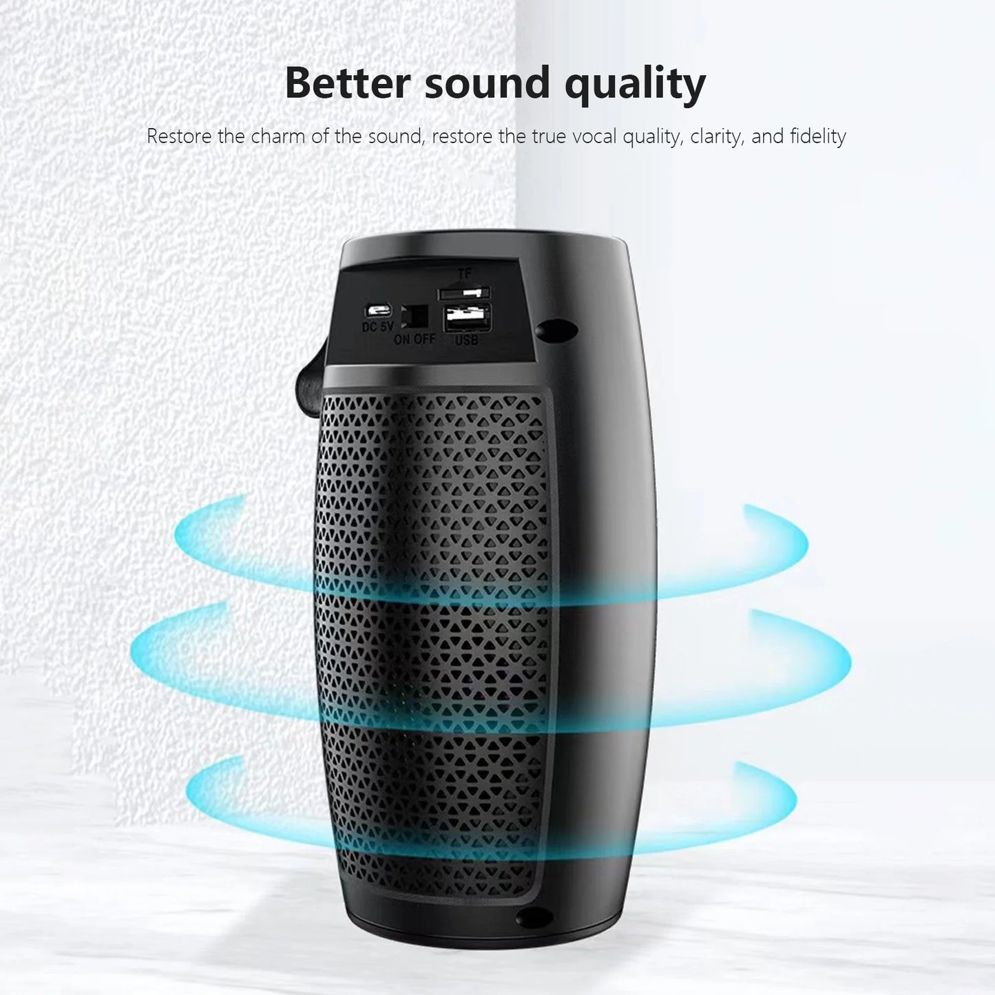 Up to 65% Off! Bluetooth 5.0 Colorful Streamer Audio Outdoor Portable Bluetooth Audio Subwoofer Surround Sound Hifi Speaker