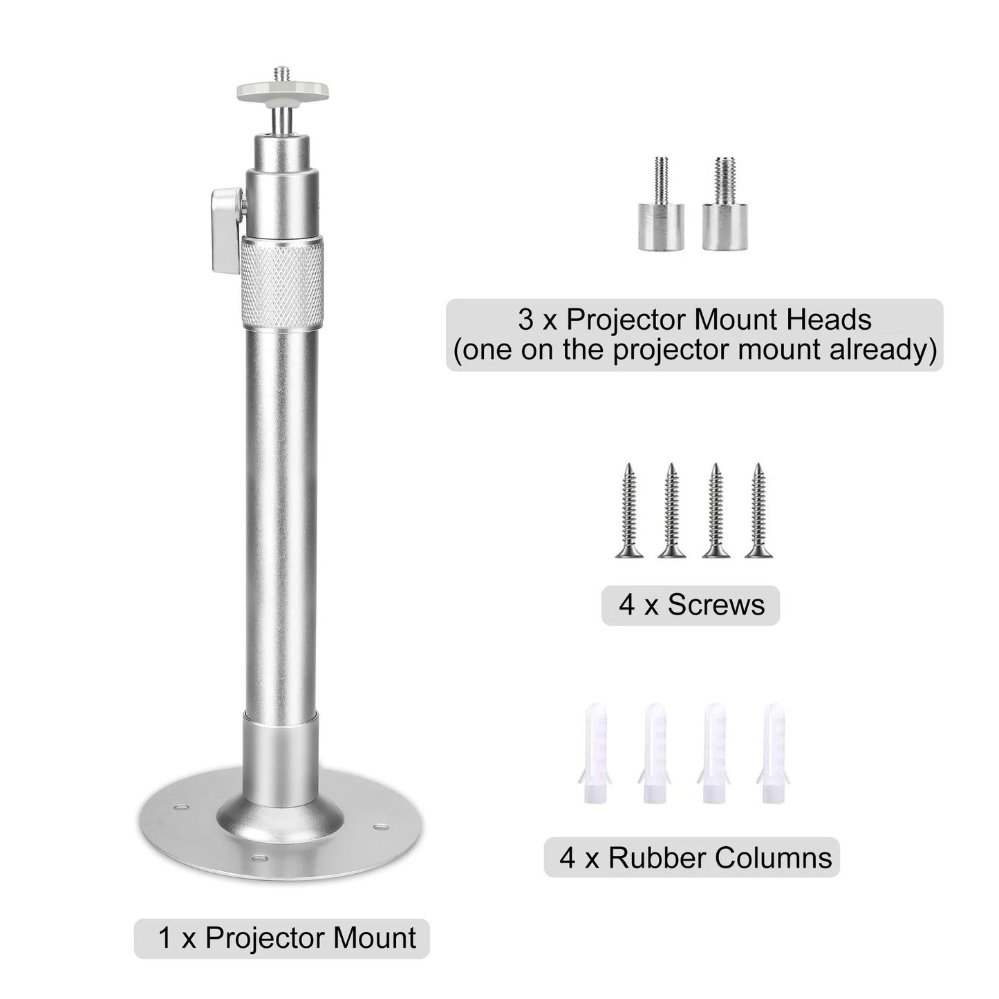 Projector Ceiling Mount, Universal Video Projector Wall Mount Bracket Extendable 9'' to 15.7''