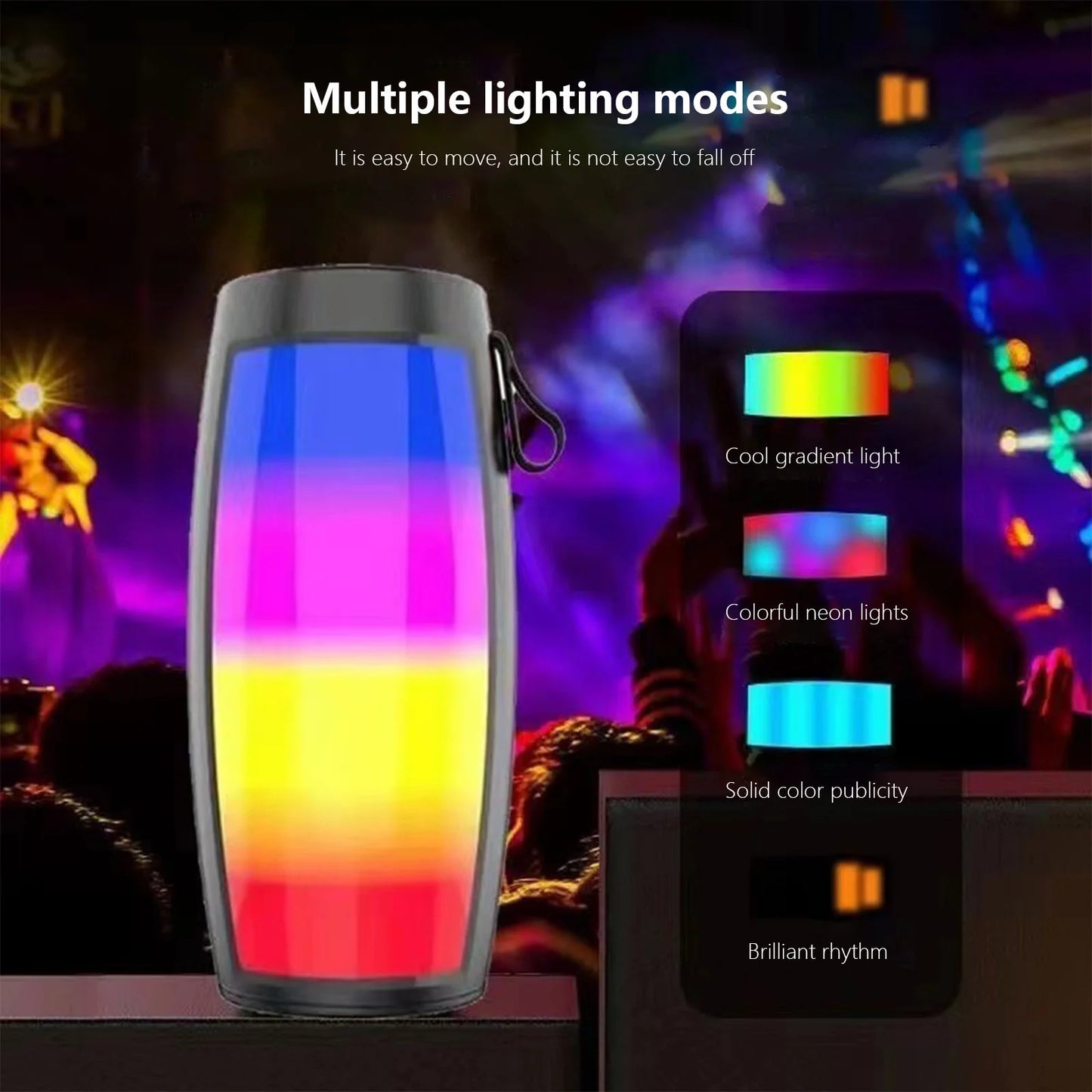 Up to 65% Off! Bluetooth 5.0 Colorful Streamer Audio Outdoor Portable Bluetooth Audio Subwoofer Surround Sound Hifi Speaker