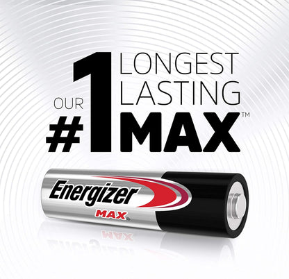 AA Batteries and AAA Batteries, 24 Max Double a Batteries and 24 Max Triple a Batteries Combo Pack, 48 Count